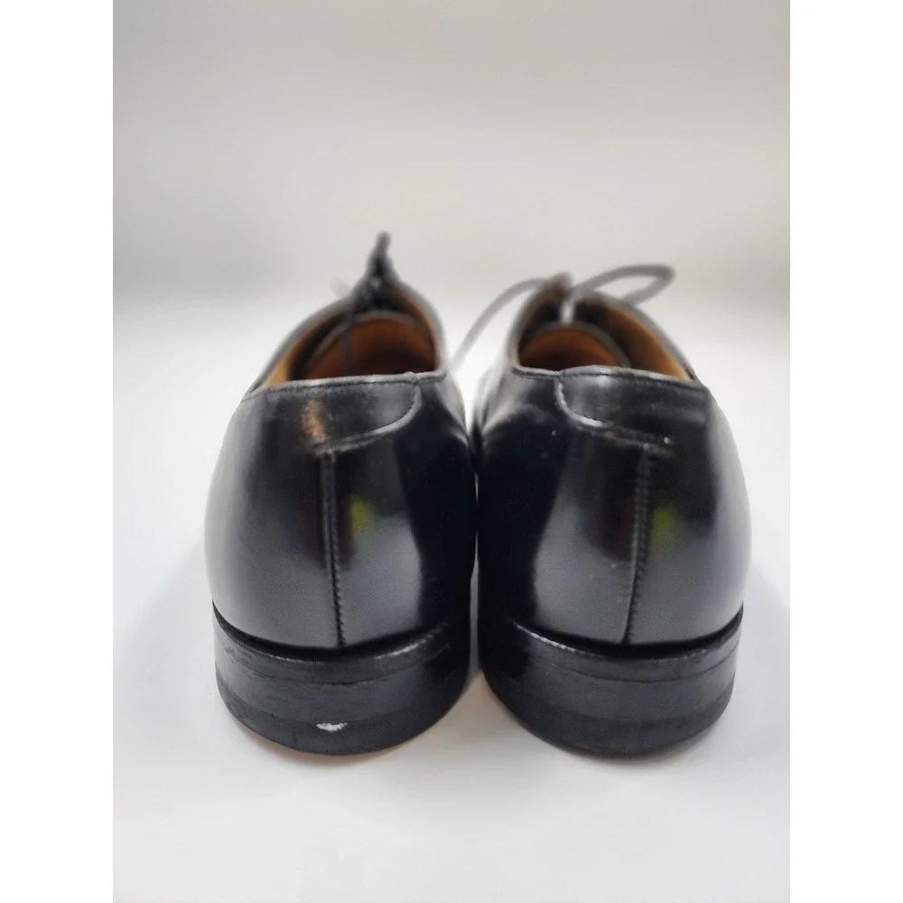 Vintage 1982 Craddock-Terry US MilitaryDress ShoesMens 9.5 R Black Leather Derby